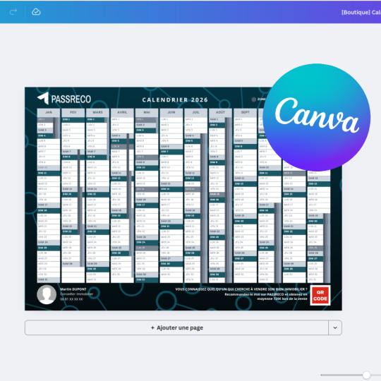 Template Gratuite Calendrier 2026