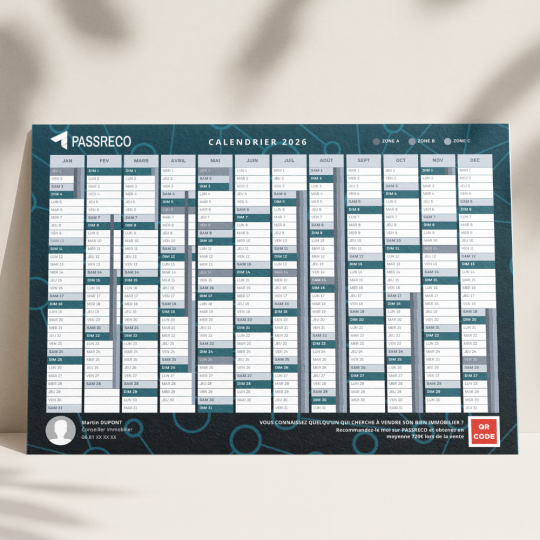 Template Gratuite Calendrier 2026