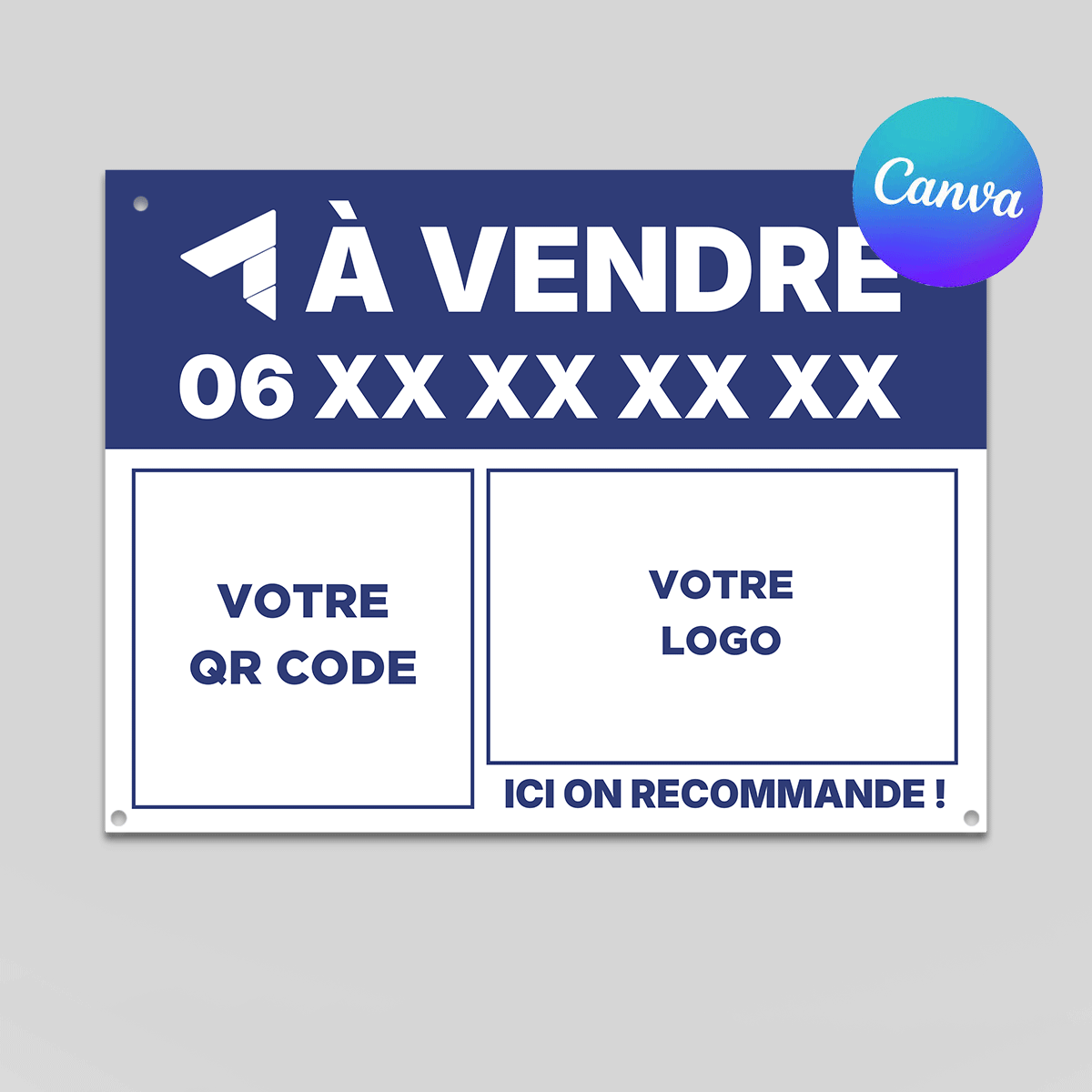 Template panneau à vendre Passreco