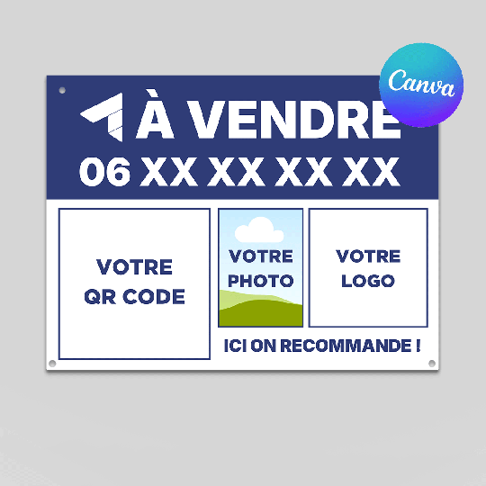 Template panneau à vendre Passreco